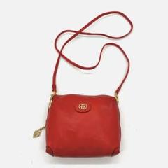 【GUCCI】ショルダーバッグ　GG金具　レザー　レッドのサムネイル