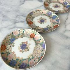 明治時代　色絵金彩　和本窓絵に梧桐図　菱形皿　２客 明治時代色絵金彩和本窓絵に梧桐図菱形皿2客