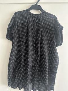 aeae ドット柄ポロシャツ 半袖 black ドット柄 半袖シャツ ブラック - メルカリ