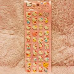 希少レア ハローキティ フロッキーシール ふさふさシール 2004