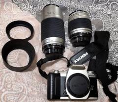 PENTAX一眼レフフィルムカメラ　一式　電池交換後稼働良好 半額セール決行！ PENTAX一眼レフフィルムカメラ一式電池交換後稼働良好 半額
