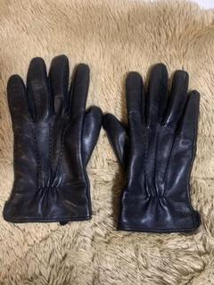 新品タグ付ラルフローレンRALPH LAUREN本革手袋黒シンプル上質