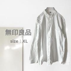 a1801ts【ムジ】シャツ/美品 バンドカラー シンプル 定番デザイン 着回し
