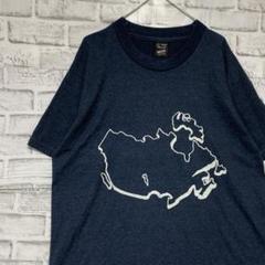 USA製90sヴィンテージTシャツ！シングルステッチ　ネイビー半袖古着L722