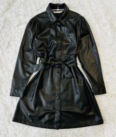 新品　ZARA レザーコート　マキシ丈　ロング　フェイクレザ　ブラック ZARA ロングコート レザーコート コート アウター - メルカリ