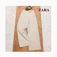 ZARA ザラ　アイボリー　ワイドレッグ カジュアル　パンツ　XSのサムネイル