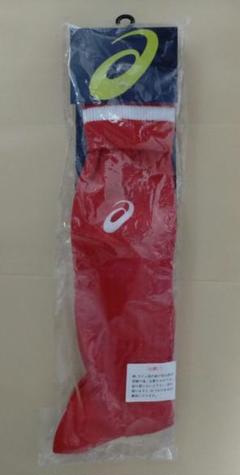 未使用品 asics ソックス レッド サイズ24cm（23-25cm）のサムネイル