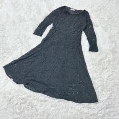 【c4193】✨美品✨ HuiMei ワンピース　ロング　黒　レース 長袖　大人