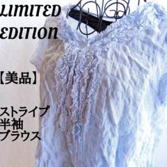 美品✨️ リミテッドエディション ブラウス 半袖 ストライプ Ｖネック 大きめ