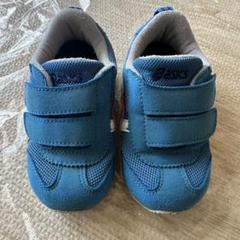 asics ベビーシューズ 青 ベルクロ