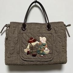 【ハンドメイド】スーちゃんとビリーくん アップリケ キルティングバッグ