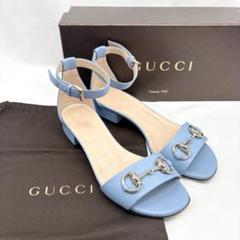 ♡美品♡ グッチ　ホースビットサンダル　レザーサンダル　ホワイト　本革　1160 グッチ(GUCCI)グッチ ホースビット サンダル 靴 レディース