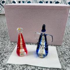 美品 マルティグラス Multi Glass 雛人形 ひな ガラス細工 置物