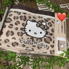 ハローキティ収納ボックス　キティちゃん収納ケース　ヒョウ柄キティ収納ボックスのサムネイル