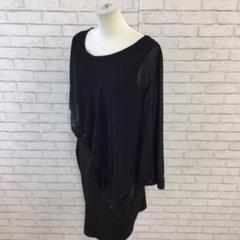 7.16 h340 スパンコールワンピース M￼ ノースリーブ ドレス