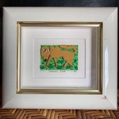 James Rizzi Hound dog 169/350 1990年作 James Rizzi Hound dog 169/350 Made in 1990 3D Art Framed