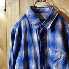 ss4561 HOLLISTER ホリスター 長袖シャツ チェック ブルー S