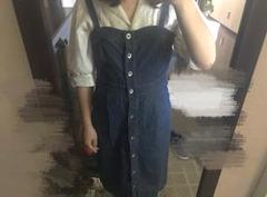 wcloset デニム ジャンパースカート ジャンスカ ワンピース お値打ち!