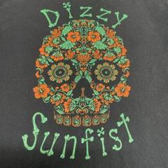 Dizzy Sunfist 半袖 skull flower t-shirt L
