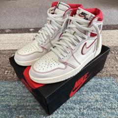 【美品】NIKE Air Jordan 1 セイル/ユニバーシティ レッド