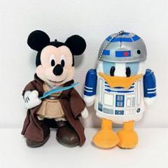 ディズニー　スターウォーズ ぬいぐるみバッジ　4点セット ディズニーランド スターツアーズ スターウォーズ ぬいぐるみ