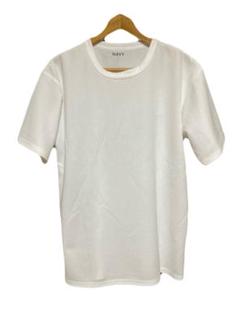 NAVY ◾️ホワイト クルーネックTシャツ Lサイズ　カットソー