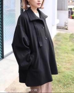 RITSUKO SHIRAHAMA ケープ風デザインコートグレー1