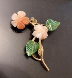 新品 未使用 ブローチ ヒスイ 翡翠 珊瑚 ピンク珊瑚 サンゴ ピンクサンゴ imgrc0085029521.jpg