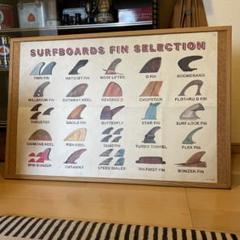 SURFBOARDS FIN SELECTION ポスター コルクボード付き