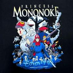 もののけ姫 サン アシタカ Tシャツ 黒 3XL アニメ ジブリ ブラック