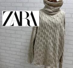 ZARA - 【美品】ZARA ザラ　完売商品　ニット　ケーブル　ハイネック ZARA - 【ZARA ザラ】ケーブルニットハイネックセーター オフ