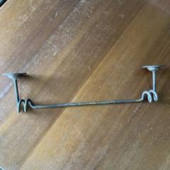 アンティーク　八菊紋　タオル掛け　ビンテージ　明治　タオルハンガー 1940'S 50'S キッチンハンガー CLOTHES HANGING HOOK タオル