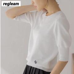 リグリーム ロゴ入り半袖ニット｜LOGO SHORT SLEEVE KNIT