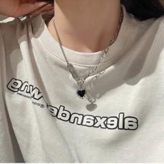 ハート シルバー 【特別価格】チェーンネックレス 量産 韓国 地雷 アクセサリー