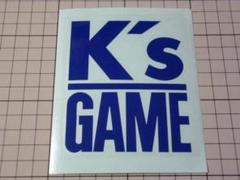 正規品 K's GAME ステッカー 青 81×96mm 当時物 岩城滉一