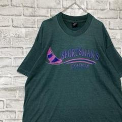 USA製90sヴィンテージTシャツ！シングルステッチ　ブルー半袖古着XL74