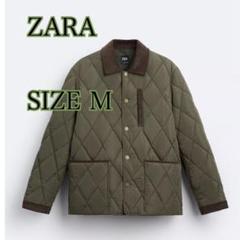 zara コーデュロイ襟付きジャケット　最終値下げ ZARA コーデュロイ襟 パフジャケット ダウン - メルカリ