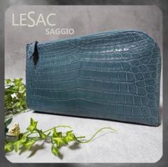 良品✨LESAC レザック クロコダイル ポロサス 長財布 ラウンドジップ 赤系 レザック 財布 クロコダイル ポロサス ラウンドジップ 長財布 LE