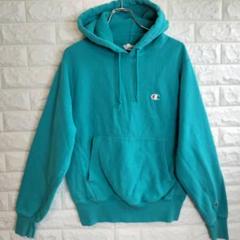 Champion REVERSE WEAVE】パーカー【メンズ】ブルーグリーン