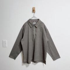 ライトオン　Right-on ハーフジップ　プルオーバー　シャツ　チェック　Mのサムネイル