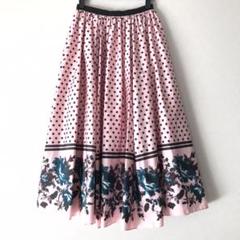 ♡アーデム♡2019SS♡花柄×ドット柄タフタスカート♡