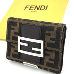 ✨未使用に近い✨　FENDI ミニ財布　ズッカ　ズッキーノ　キャンバス　FF柄