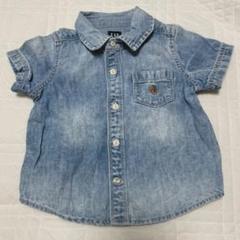 gap 半袖デニムシャツ　ブラナンベア　12-18month ギャップベビー