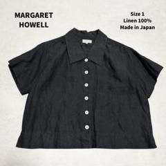 MARGARET HOWELL マーガレットハウエル 麻100% 半袖シャツ MARGARET HOWELL マーガレットハウエル 春夏 シルク100