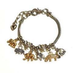 象 ゾウ ブレスレット シルバーゴールド メンズ レディース アクセサリー