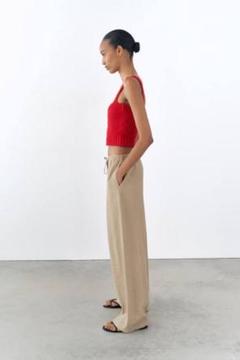 ZARA♡Instagram大人気♡楽ちん綺麗ドローストリング ワイドパンツのサムネイル