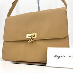 【極美品✨近年モデル】アニエスベー ショルダーバッグ 斜め掛け b金具 レザー