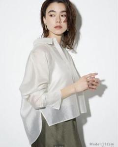 専用 未使用に近い 25SS PLST プラステ シアークロップドシャツ グレー PLST プラステ シアークロップドシャツ Mサイズ - メルカリ