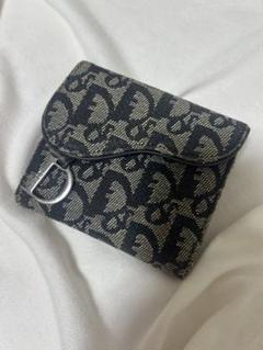 Christian Dior 二つ折り財布 ネイビー