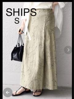 【SHIPS】シップス★S　プリントフレアスカート　オリーブのサムネイル